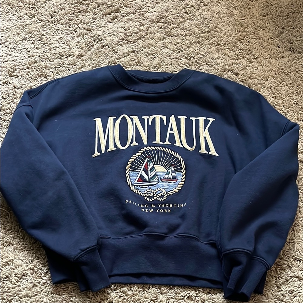 Abercrombie & Fitch Blue Crewneck Sweater